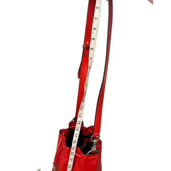 Alexander Wang Alpha Red Leather Bucket Bag Silver stud Designer Purse One Size - Picture 13 of 16